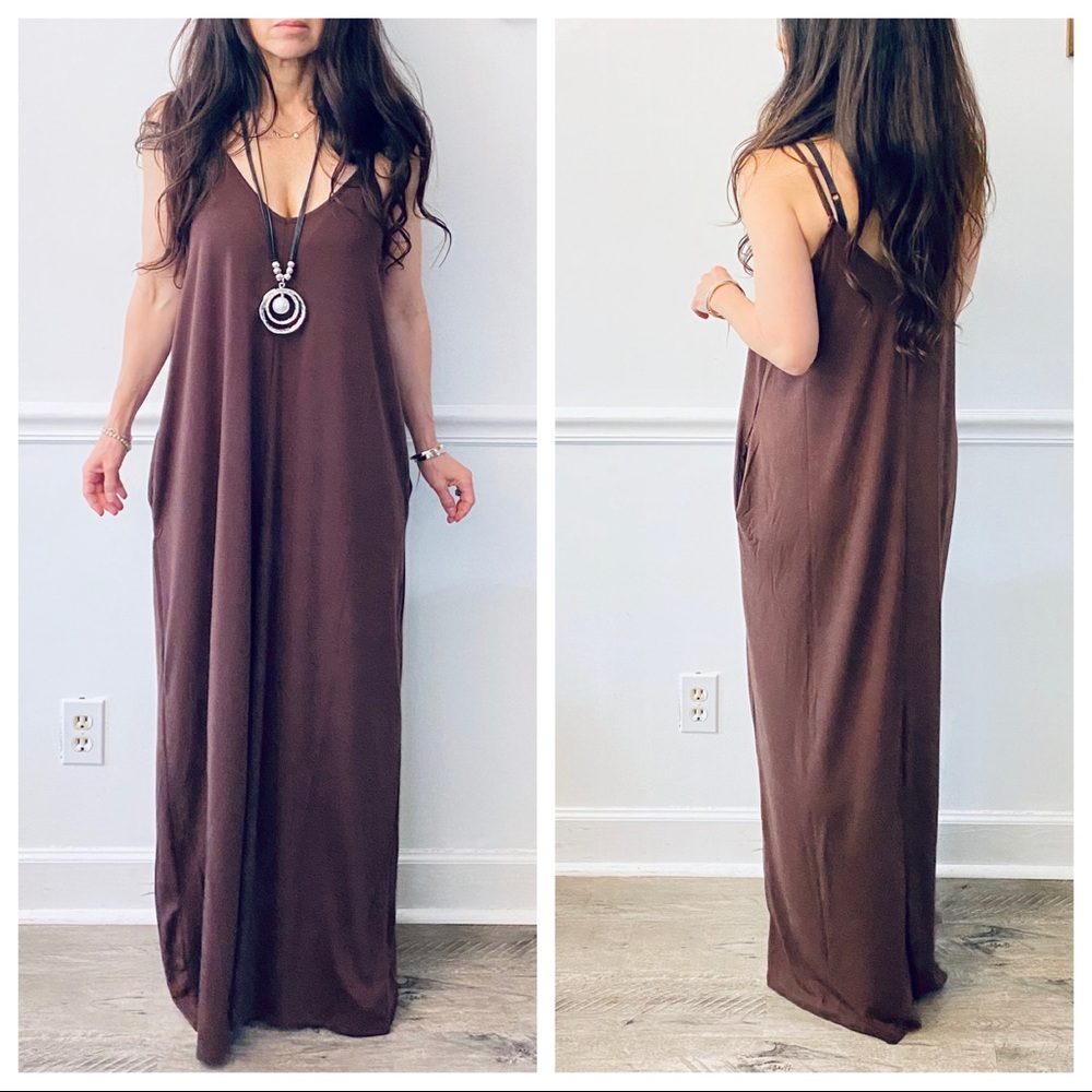 ✨LAST 1✨LOOSE FIT SLEEVELESS MAXI DRESS W/pockets - Picture 9 of 12